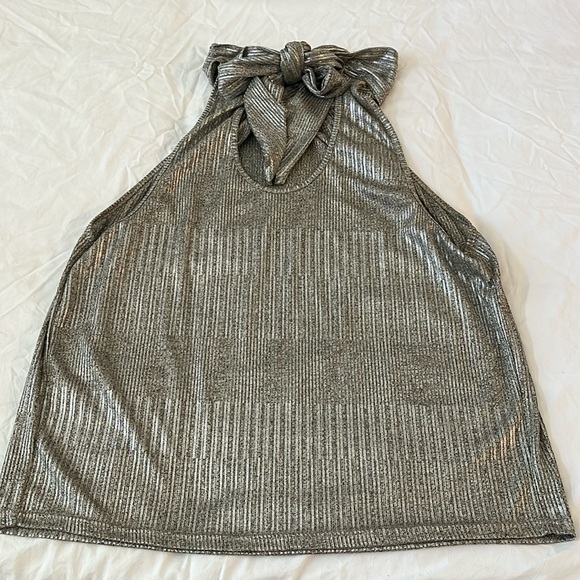 Anthropology MAEVE Metallic Halter Top HOLIDAY PERFECTION size XL - Picture 2 of 7